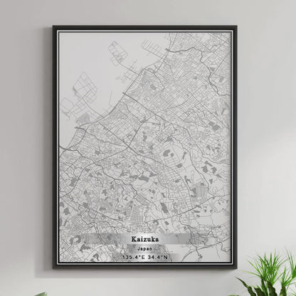 ROAD MAP OF KAIZUKA, JAPAN BY MAPBAKES