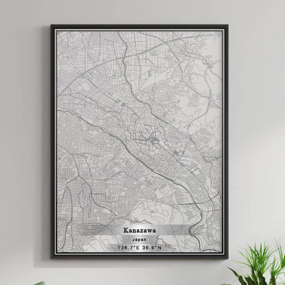 ROAD MAP OF KANAZAWA, JAPAN BY MAPBAKES
