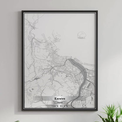 ROAD MAP OF KARATSU, JAPAN BY MAPBAKES