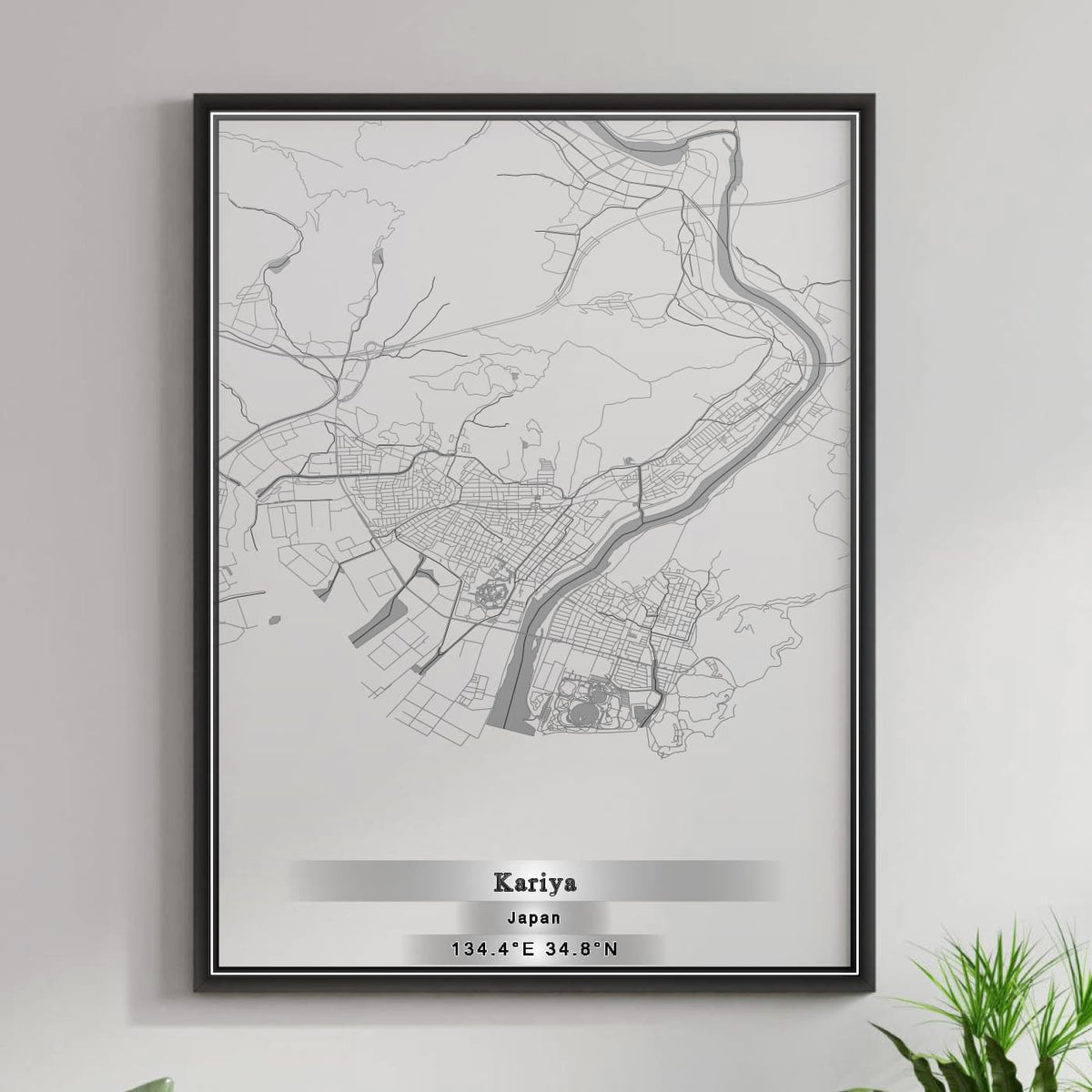 ROAD MAP OF KARIYA, JAPAN BY MAPBAKES