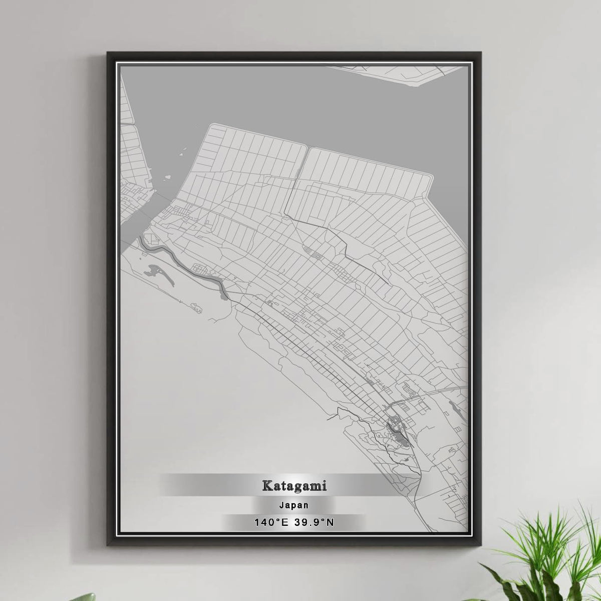 ROAD MAP OF KATAGAMI, JAPAN BY MAPBAKES