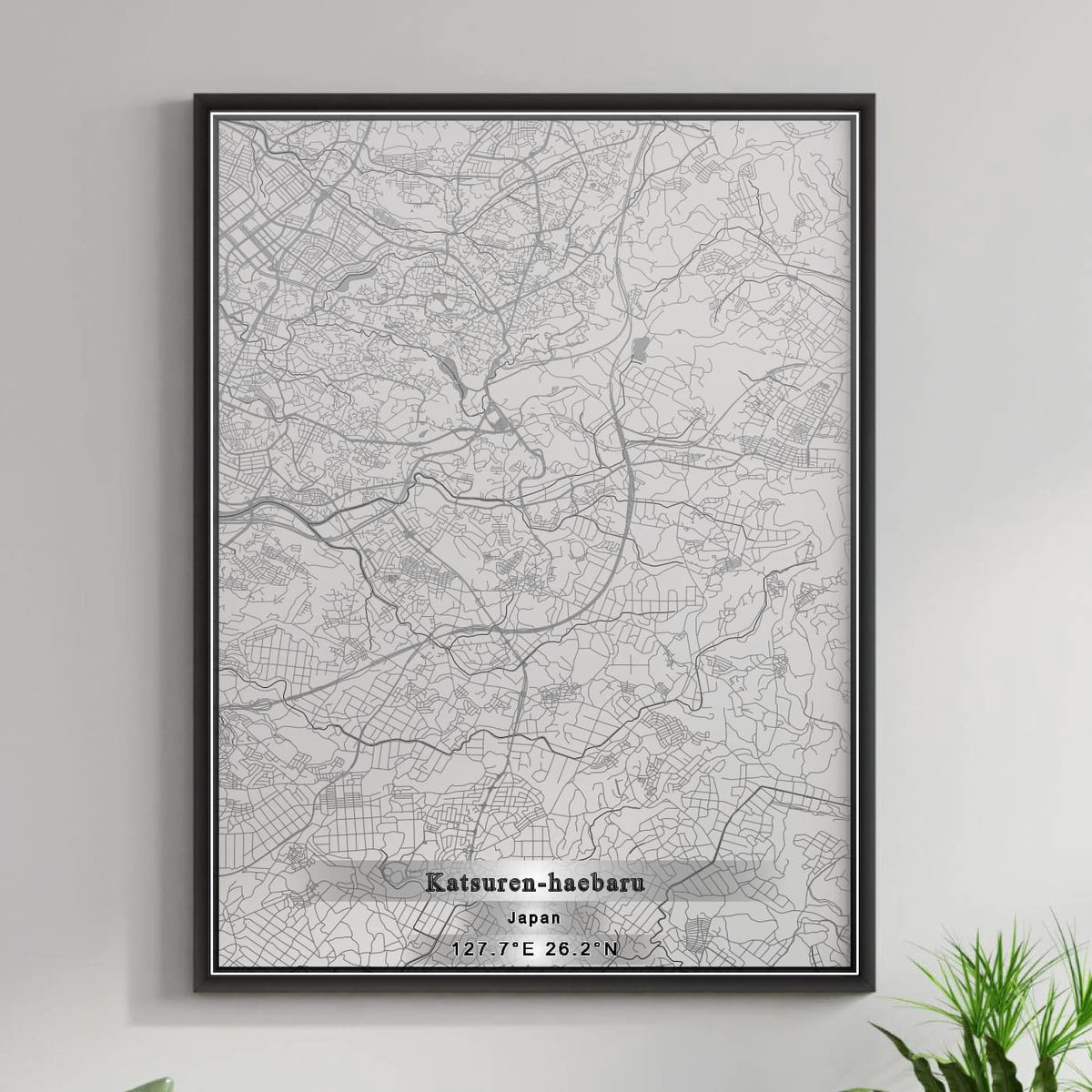 ROAD MAP OF KATSUREN HAEBARU, JAPAN BY MAPBAKES