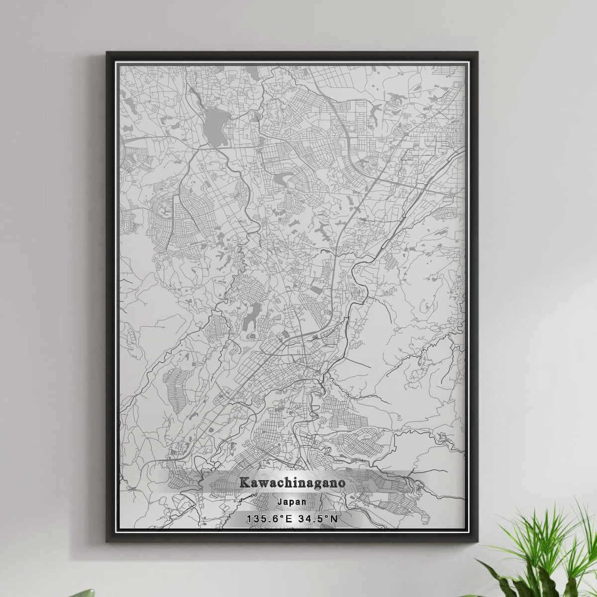 ROAD MAP OF KAWACHINAGANO, JAPAN BY MAPBAKES
