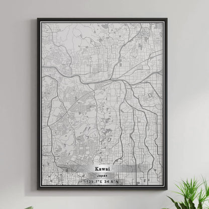 ROAD MAP OF KAWAI, JAPAN BY MAPBAKES