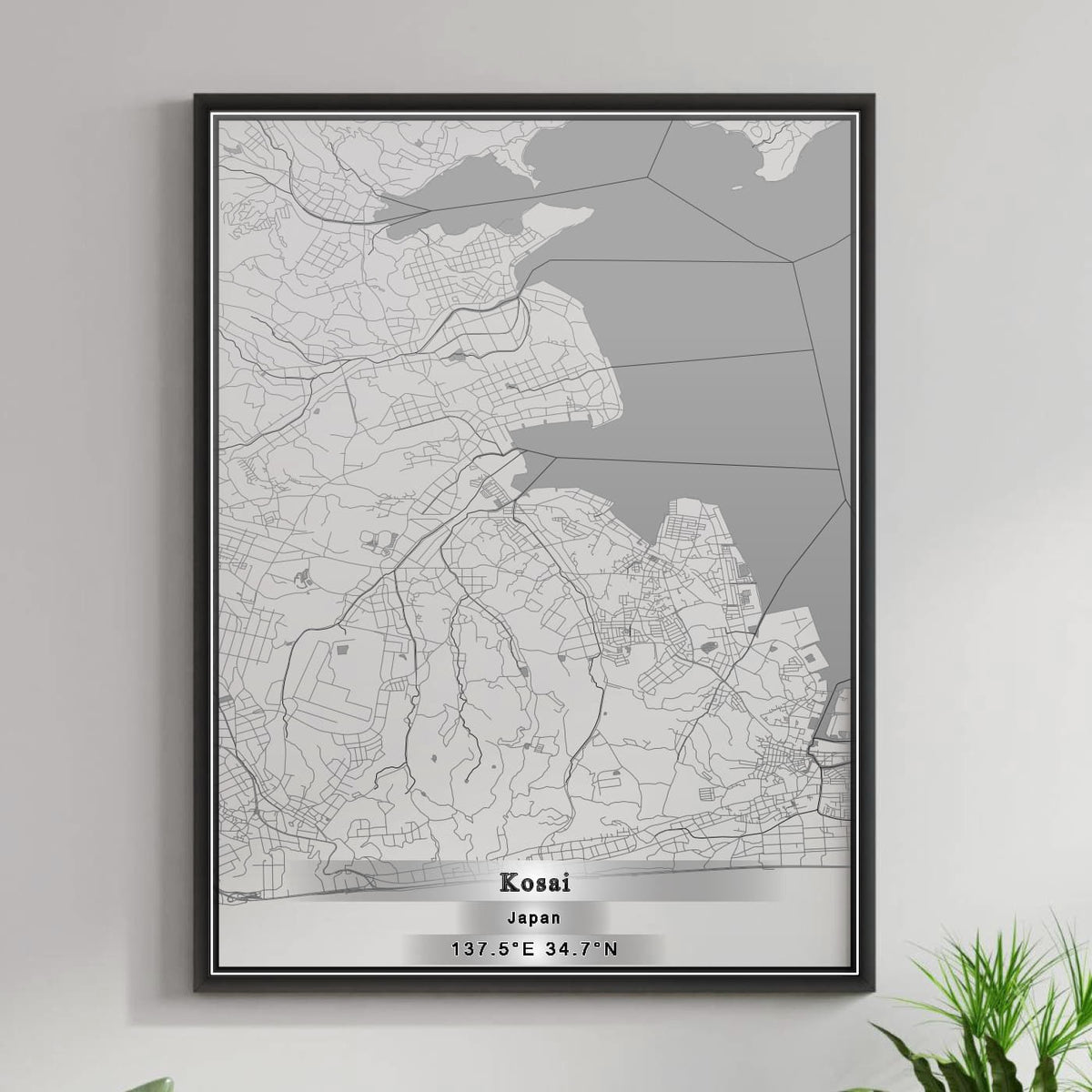 ROAD MAP OF KOSAI, JAPAN BY MAPBAKES