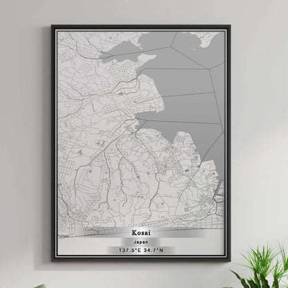 ROAD MAP OF KOSAI, JAPAN BY MAPBAKES