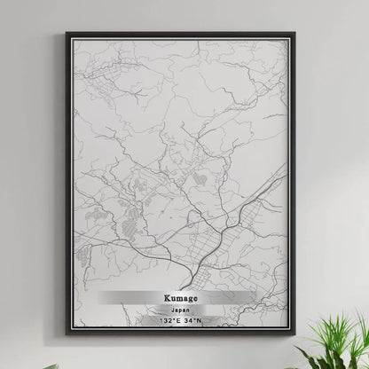 ROAD MAP OF KUMAGE, JAPAN BY MAPBAKES