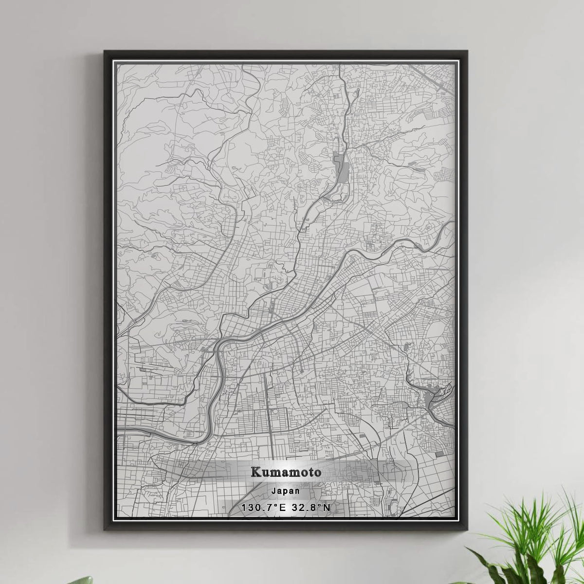 ROAD MAP OF KUMAMOTO, JAPAN BY MAPBAKES