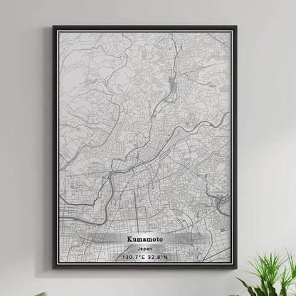 ROAD MAP OF KUMAMOTO, JAPAN BY MAPBAKES