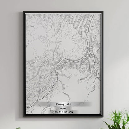 ROAD MAP OF KURAYOSHI, JAPAN BY MAPBAKES