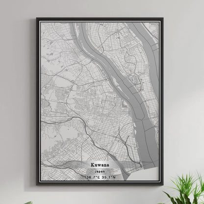 ROAD MAP OF KUWANA, JAPAN BY MAPBAKES