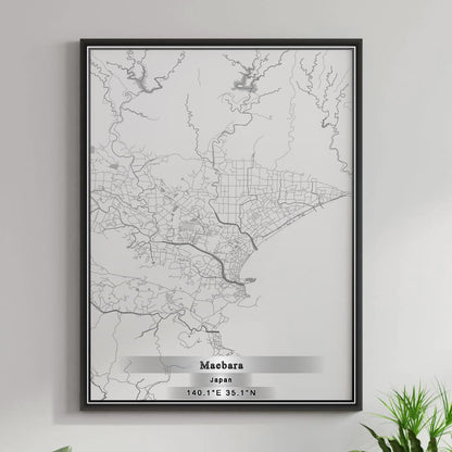 ROAD MAP OF MAEBARA, JAPAN BY MAPBAKES
