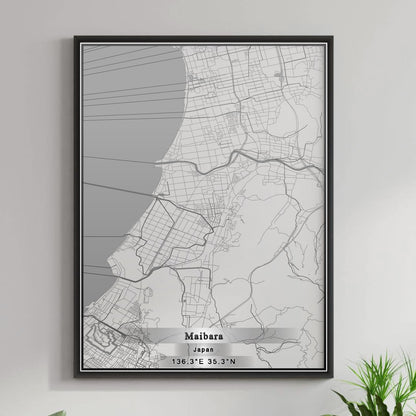 ROAD MAP OF MAIBARA, JAPAN BY MAPBAKES