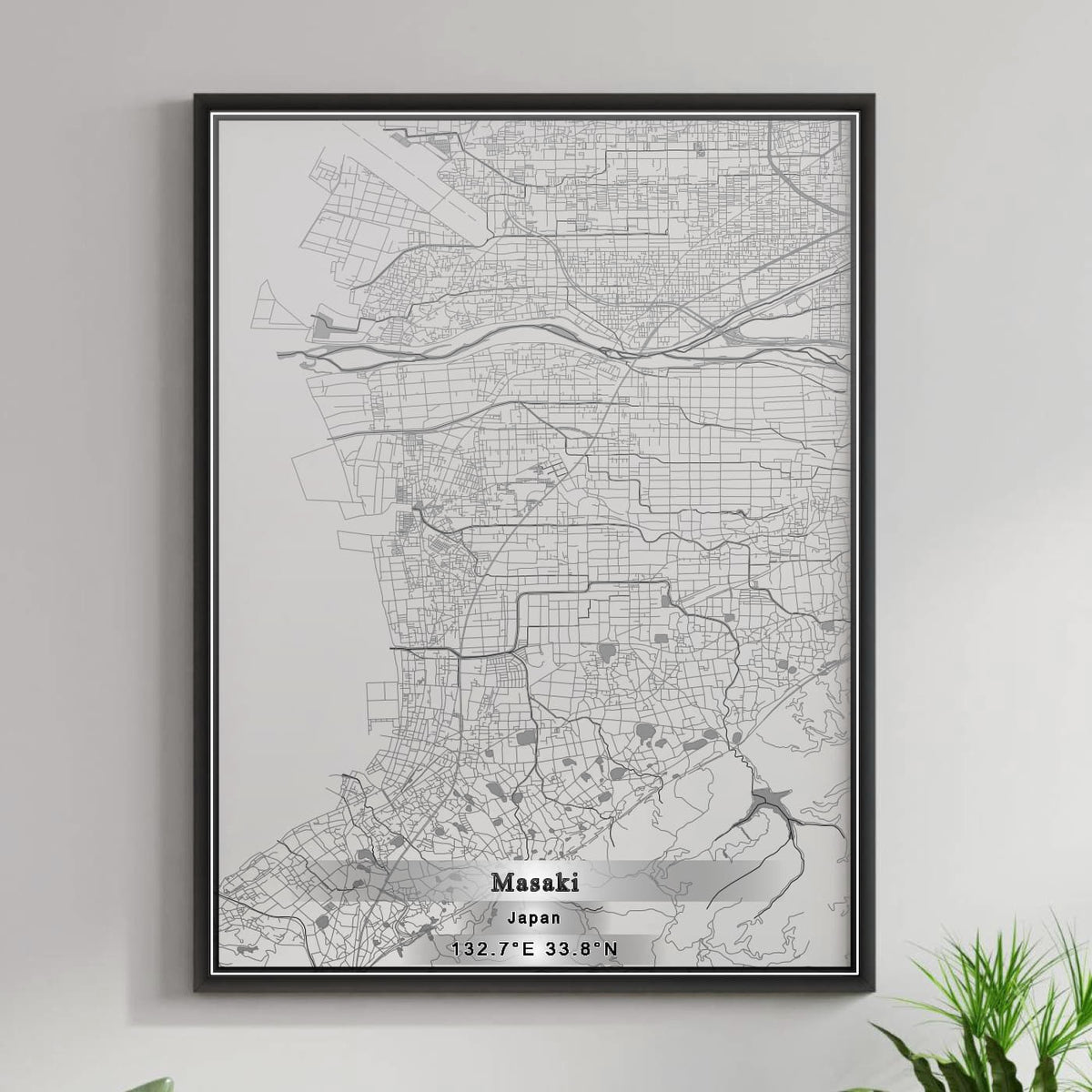ROAD MAP OF MASAKI, JAPAN BY MAPBAKES