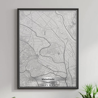 ROAD MAP OF MATSUBUSHI, JAPAN BY MAPBAKES