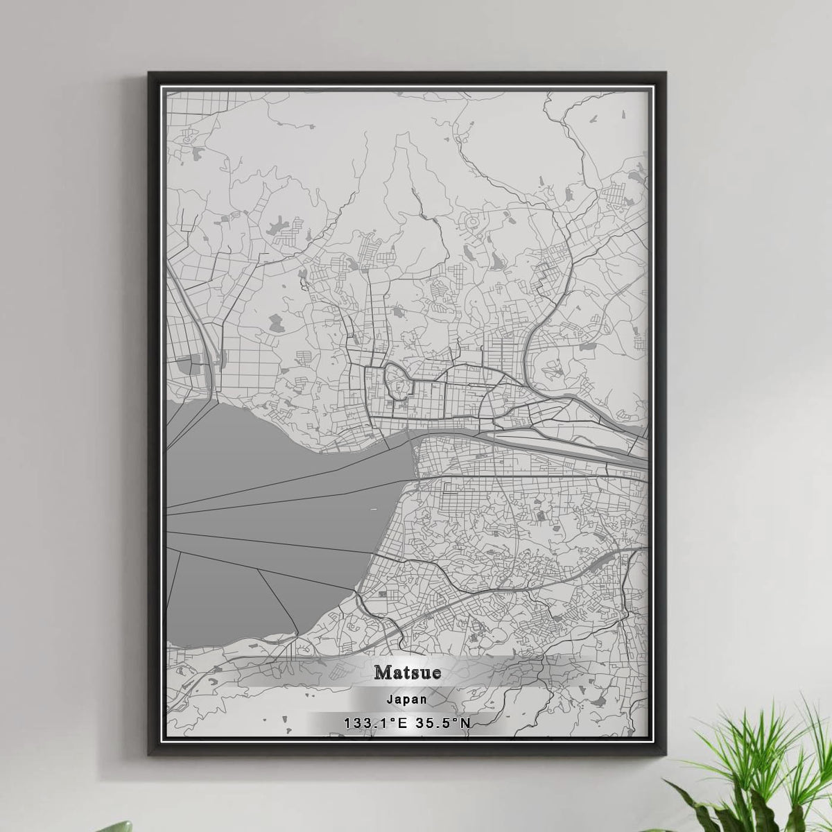 ROAD MAP OF MATSUE, JAPAN BY MAPBAKES