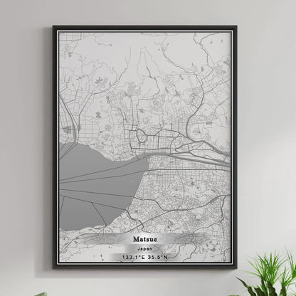 ROAD MAP OF MATSUE, JAPAN BY MAPBAKES