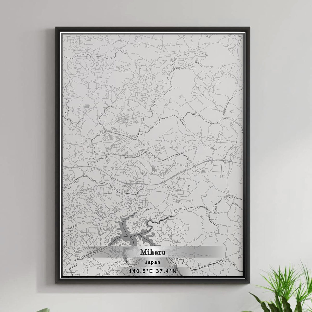 ROAD MAP OF MIHARU, JAPAN BY MAPBAKES