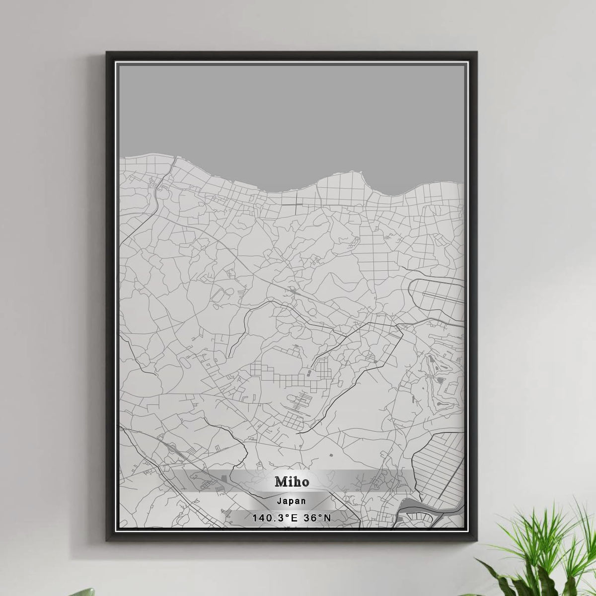 ROAD MAP OF MIHO, JAPAN BY MAPBAKES