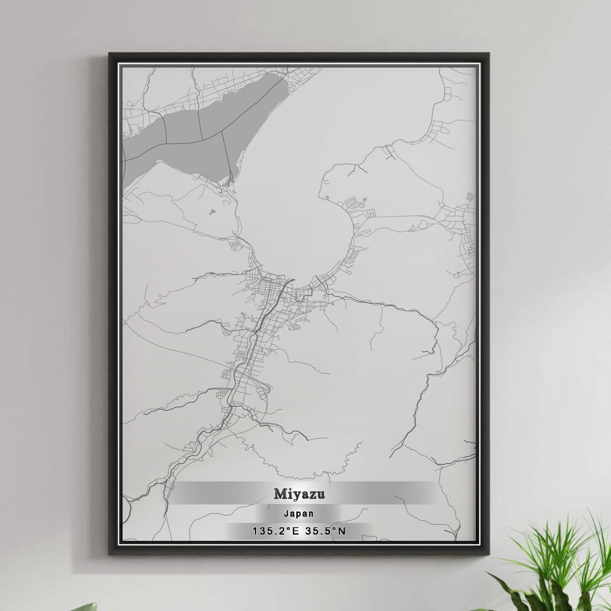 ROAD MAP OF MIYAZU, JAPAN BY MAPBAKES