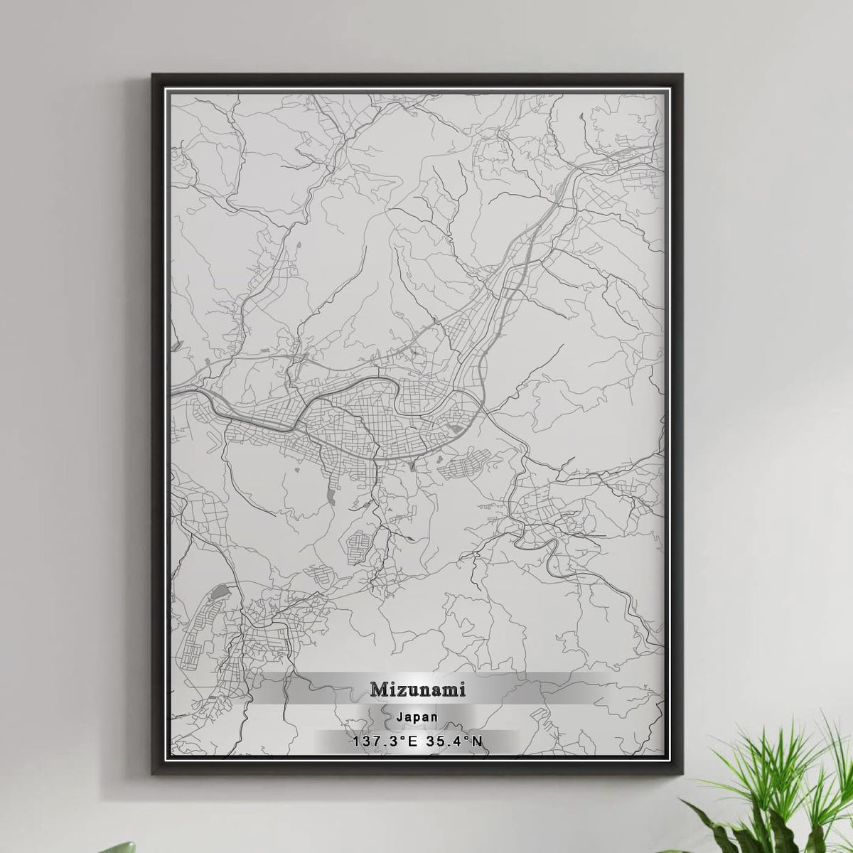 ROAD MAP OF MIZUNAMI, JAPAN BY MAPBAKES