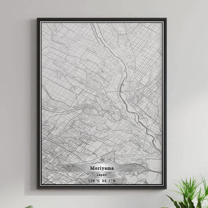 ROAD MAP OF MORIYAMA, JAPAN BY MAPBAKES