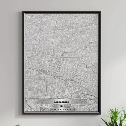 ROAD MAP OF MUSASHINO, JAPAN BY MAPBAKES