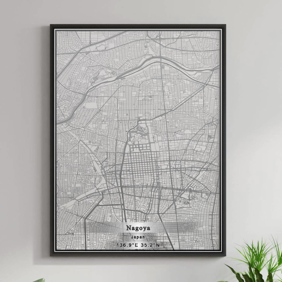 ROAD MAP OF NAGOYA, JAPAN BY MAPBAKES