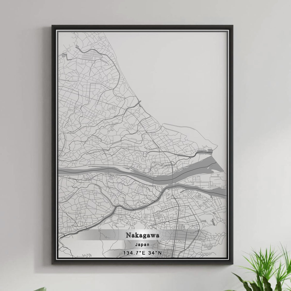 ROAD MAP OF NAKAGAWA, JAPAN BY MAPBAKES