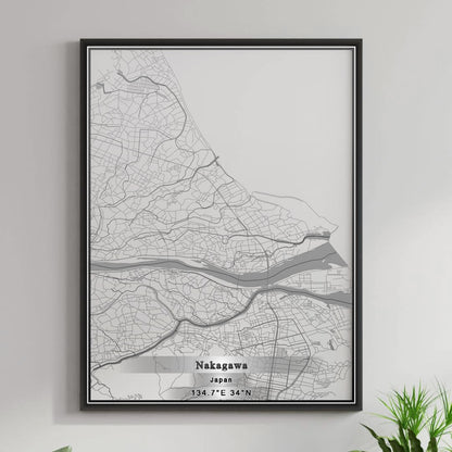 ROAD MAP OF NAKAGAWA, JAPAN BY MAPBAKES