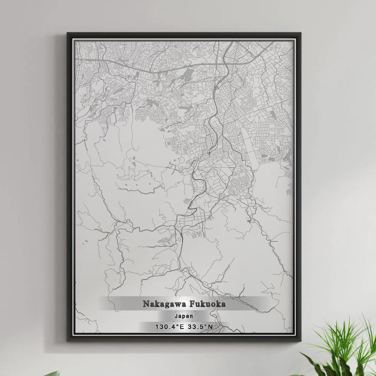 ROAD MAP OF NAKAGAWA FUKUOKA, JAPAN BY MAPBAKES