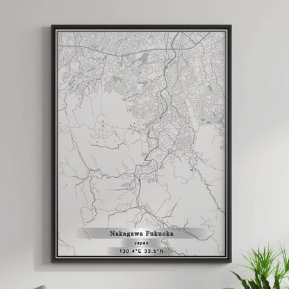ROAD MAP OF NAKAGAWA FUKUOKA, JAPAN BY MAPBAKES