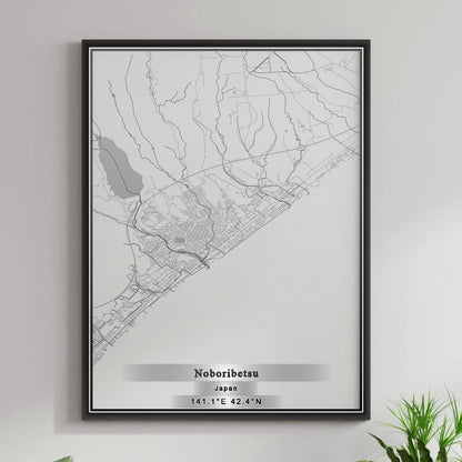 ROAD MAP OF NOBORIBETSU, JAPAN BY MAPBAKES