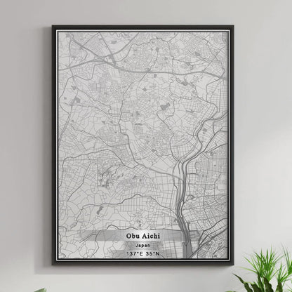 ROAD MAP OF OBU AICHI, JAPAN BY MAPBAKES