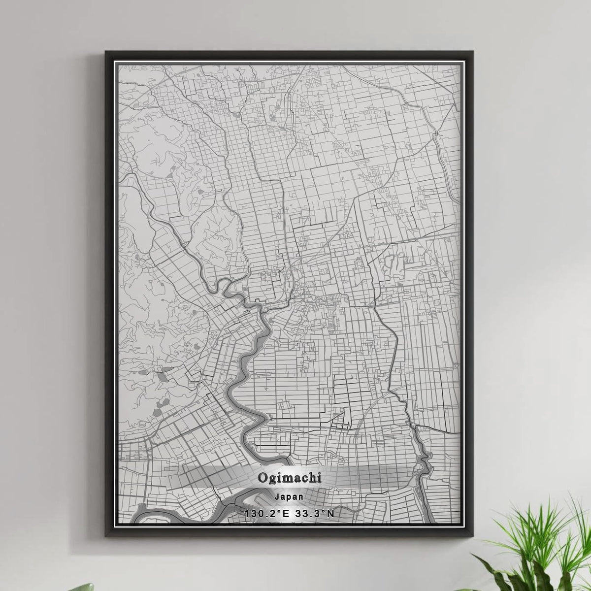 ROAD MAP OF OGIMACHI, JAPAN BY MAPBAKES
