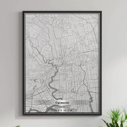ROAD MAP OF OGIMACHI, JAPAN BY MAPBAKES