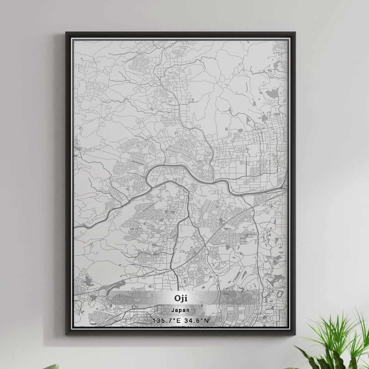ROAD MAP OF OJI, JAPAN BY MAPBAKES
