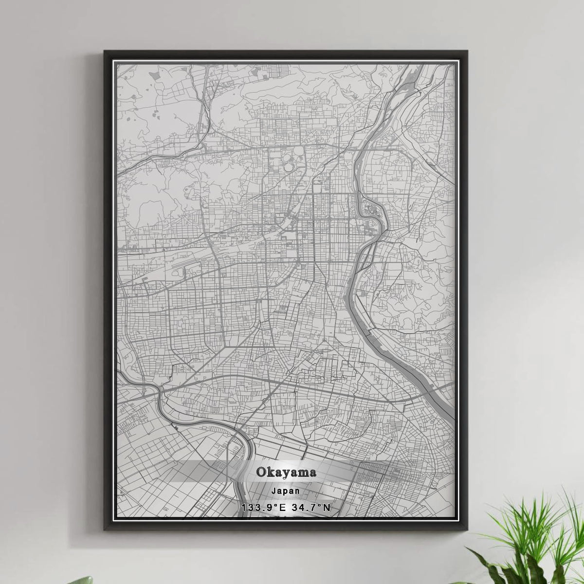 ROAD MAP OF OKAYAMA, JAPAN BY MAPBAKES