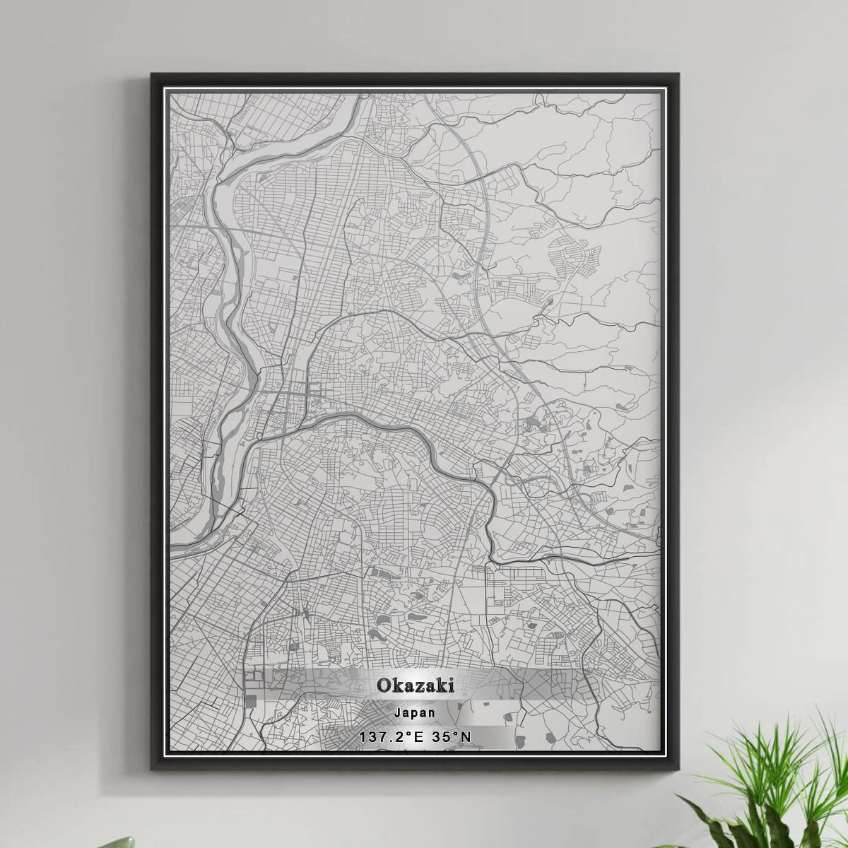 ROAD MAP OF OKAZAKI, JAPAN BY MAPBAKES
