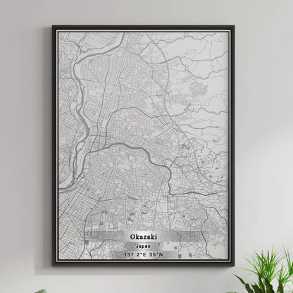ROAD MAP OF OKAZAKI, JAPAN BY MAPBAKES