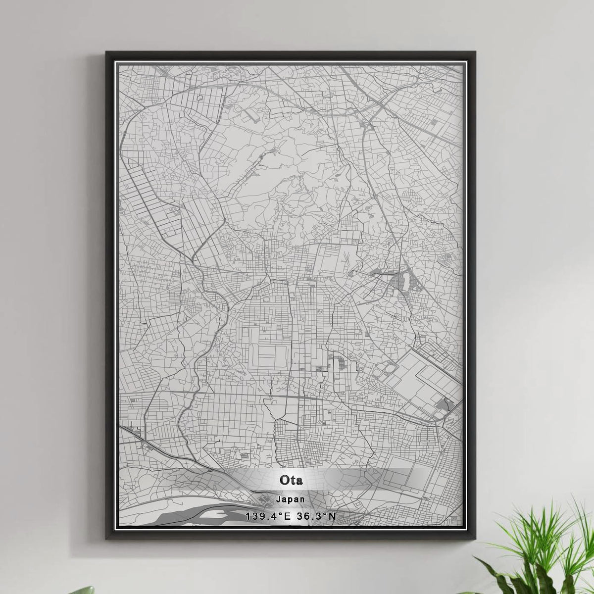 ROAD MAP OF OTA, JAPAN BY MAPBAKES