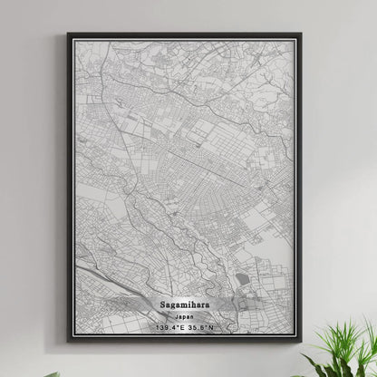 ROAD MAP OF SAGAMIHARA, JAPAN BY MAPBAKES