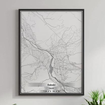 ROAD MAP OF SAKAKI, JAPAN BY MAPBAKES