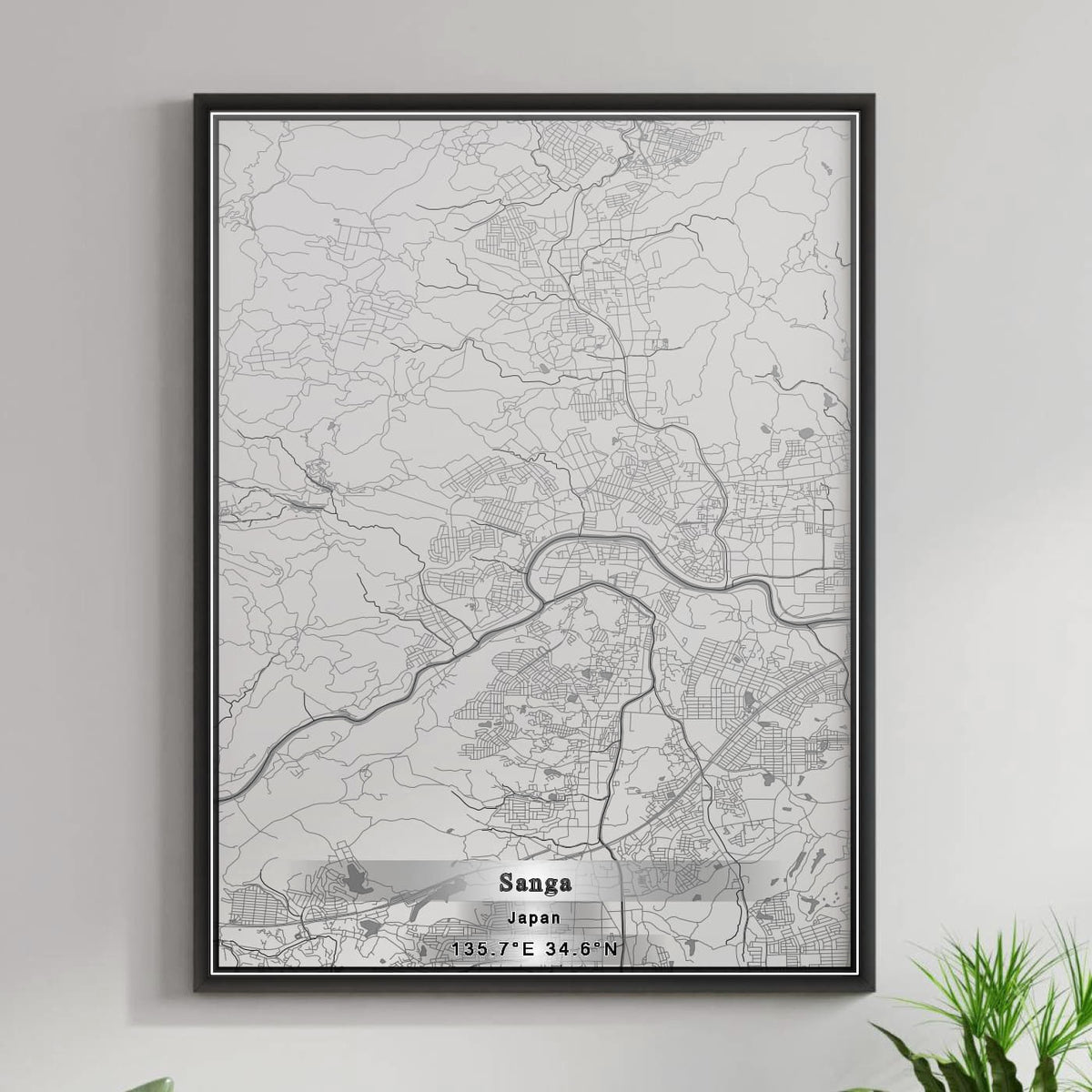 ROAD MAP OF SANGA, JAPAN BY MAPBAKES