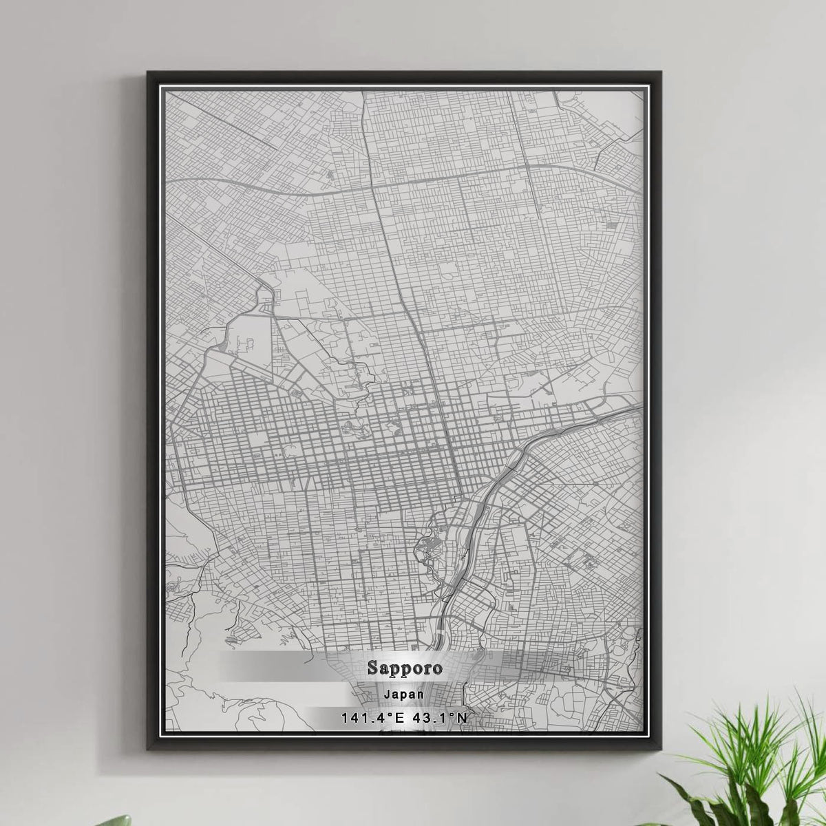 ROAD MAP OF SAPPORO, JAPAN BY MAPBAKES