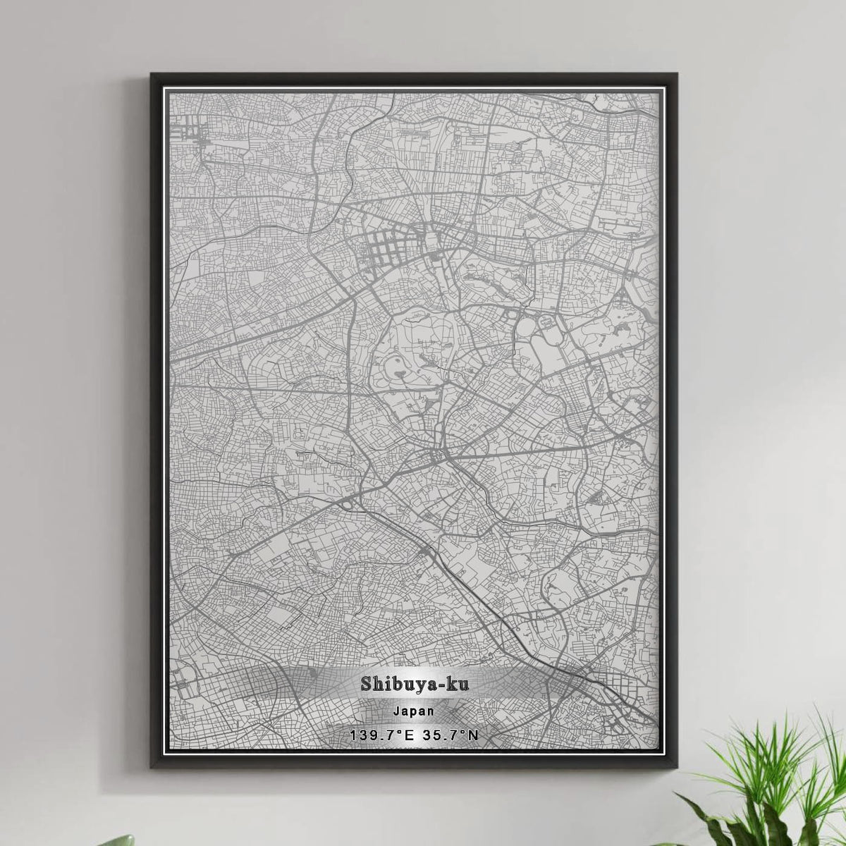 ROAD MAP OF SHIBUYA KU, JAPAN BY MAPBAKES