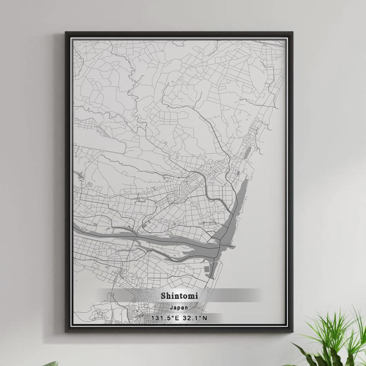 ROAD MAP OF SHINTOMI, JAPAN BY MAPBAKES