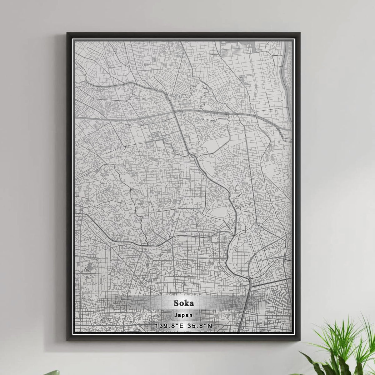 ROAD MAP OF SOKA, JAPAN BY MAPBAKES