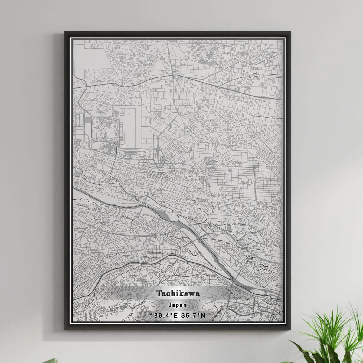 ROAD MAP OF TACHIKAWA, JAPAN BY MAPBAKES