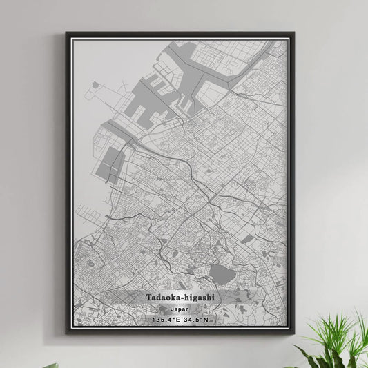 ROAD MAP OF TADAOKA HIGASHI, JAPAN BY MAPBAKES